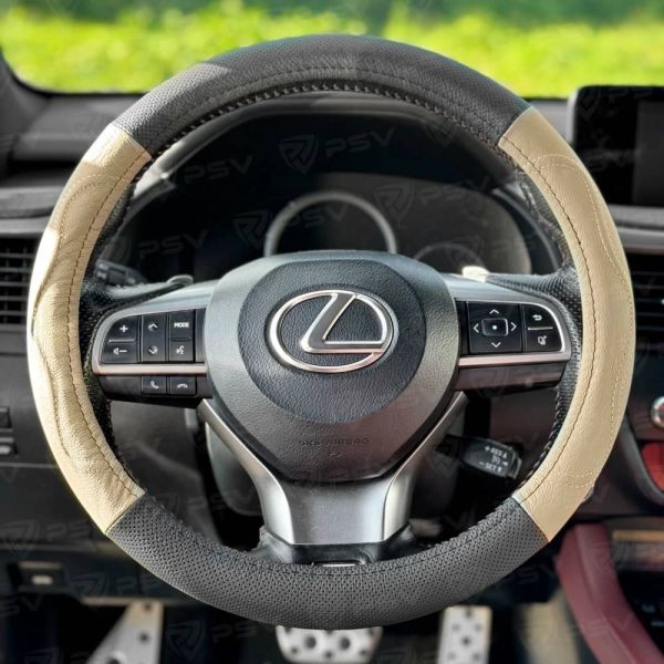 Оплетка на руль кожаная PSV "Galant" черно-бежевая M (перфорация) Оплетка на руль кожаная PSV "Galant" черно-бежевая M (перфорация)